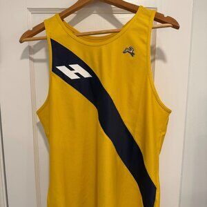TRACKSMITH Hare A.C. Singlet Golden/Navy/White Tops Boston Marathon Men's Medium